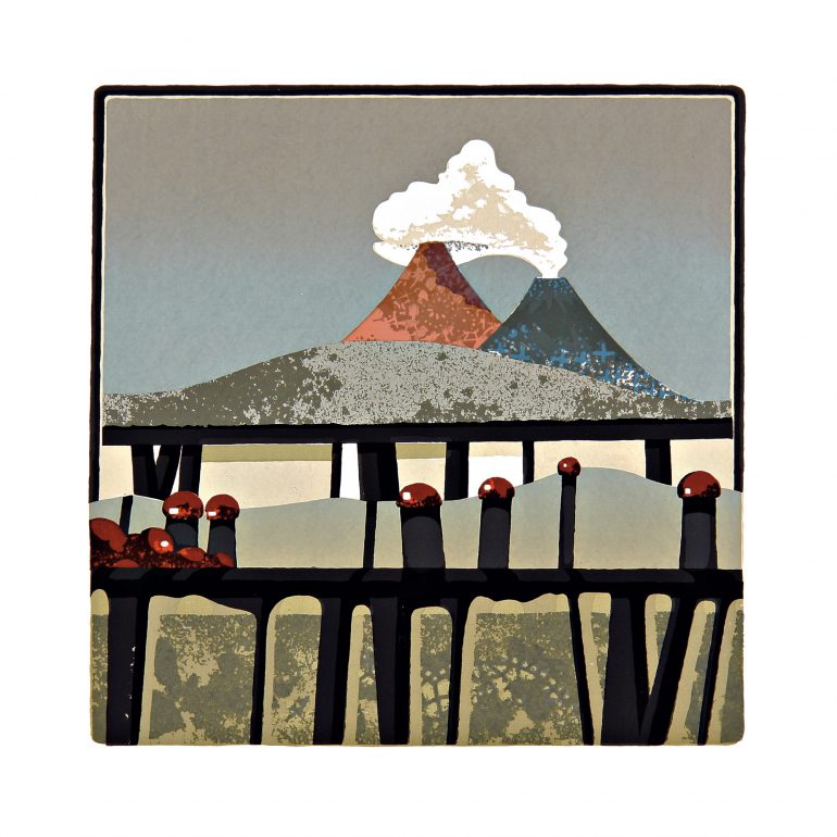 JOHANNES EIDT - Landschaft mit zwei Vulkanen