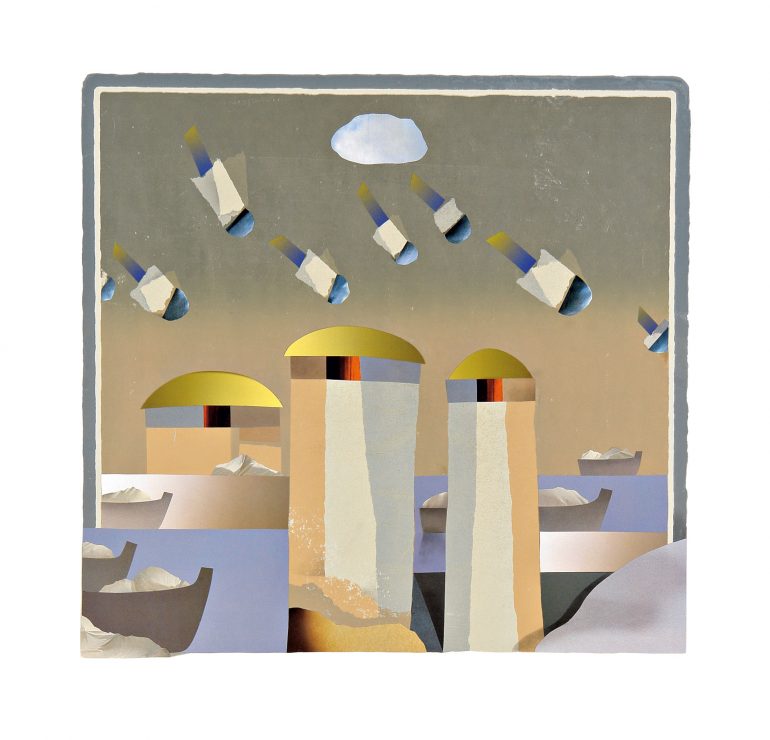 JOHANNES EIDT - Seezeichen und weiße Schiffsfracht